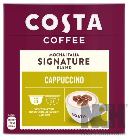 Costa Dolce Gusto Cappuccino Fliptop Box Pack Render Front