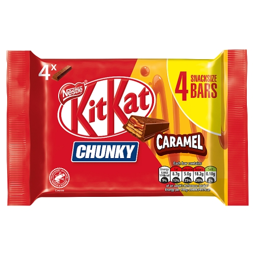 Kit Kat Chunky Caramel Chocolate Bar Multipack 35g 4 Pack