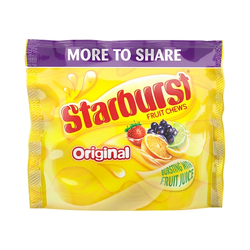 Starburst Vegan Chewy Sweets Fruit Flavoured Sharing Pouch Bag 350g