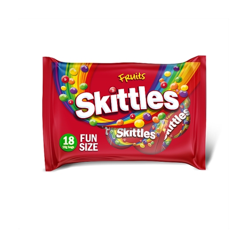Skittles Fruits Sweets Fun Size Bags Multipack 18 x 18g