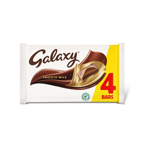 Galaxy Smooth Milk Chocolate Snack Bars Multipack Vegetarian 4 x 42g