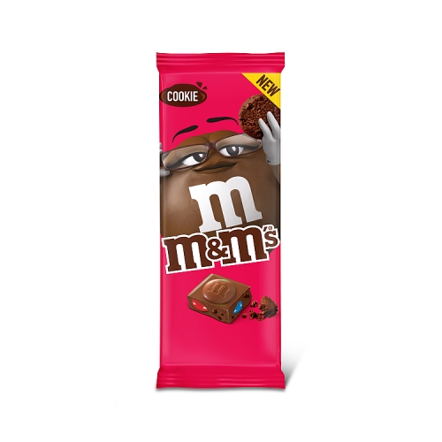 M&M’s Cookie Pieces & Milk Chocolate Block Sharing Bar 165g