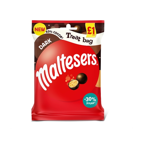 Maltesers Dark Chocolate & Honeycomb 65% Cocoa Treat Bag £1 PMP 59g