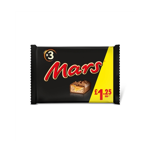 Mars Caramel, Nougat & Milk Chocolate Snack Bars Multipack £1.25 PMP 3 x 39.4g