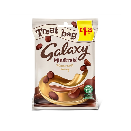 Galaxy Minstrels Chocolate £1.25 PMP Treat Bag 80g