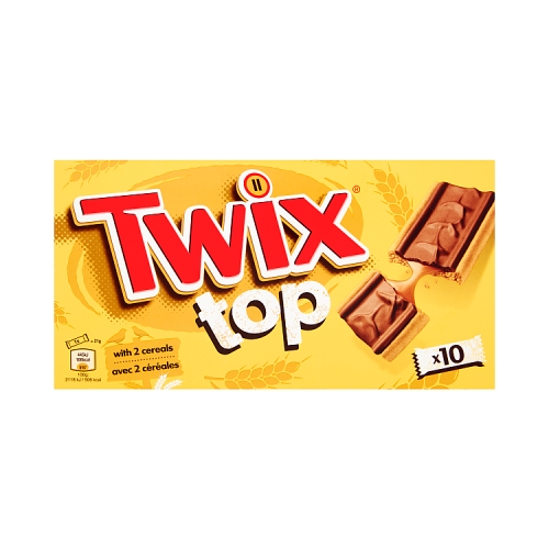 Twix Top Caramel & Milk Chocolate Biscuit Bars Multipack 10 x 21g