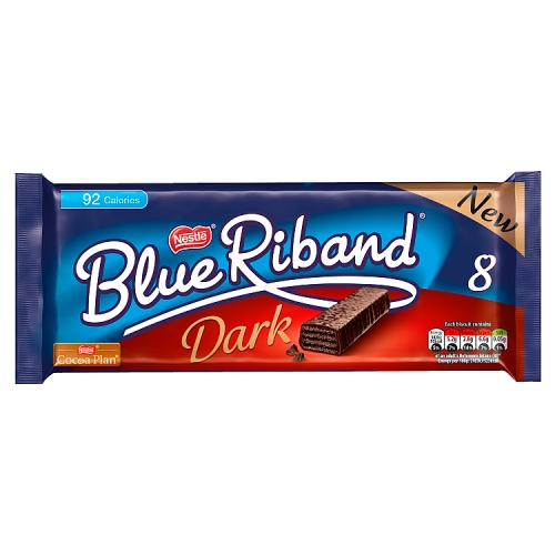 Blue Riband Dark Chocolate Wafer Biscuit Bar Multipack 8 Pack