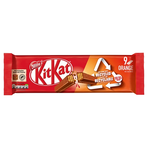 Kit Kat 2 Finger Orange Chocolate Biscuit Bar Multipack 9 Pack