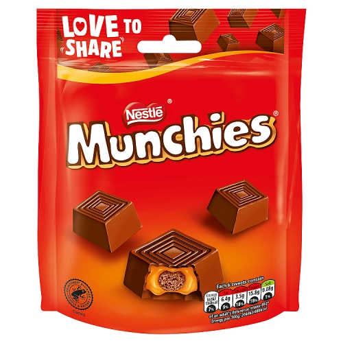Munchies Milk Chocolate & Caramel Sharing Bag 104g