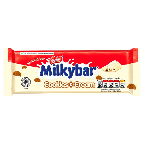 Milkybar Cookies & Cream White Chocolate Sharing Bar 90g