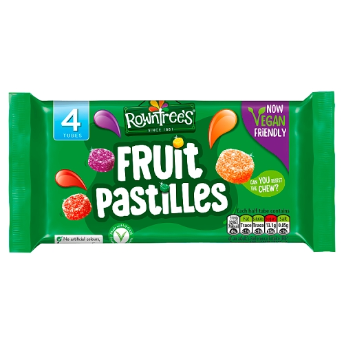 Rowntree’s Fruit Pastilles Vegan Friendly Sweets Multipack 42.8g 4 Pack