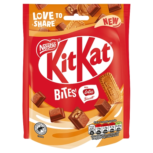 Kit Kat Bites Biscoff Milk Chocolate Sharing Bag 90g