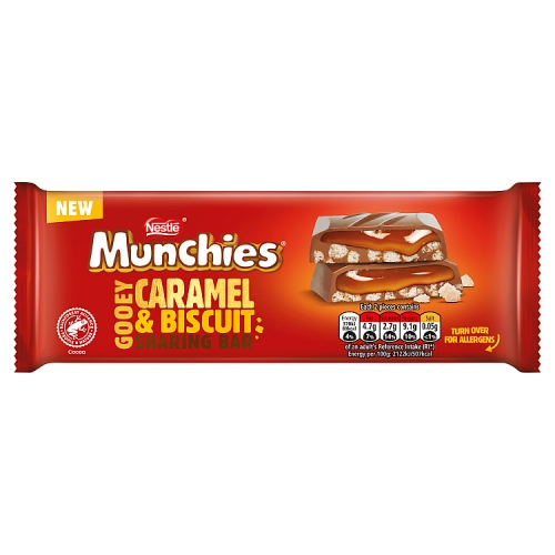 Munchies Caramel and Biscuit Chocolate Sharing Bar 87g
