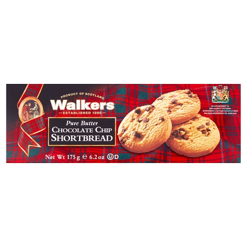 Walkers Pure Butter Chocolate Chip Shortbread 175g