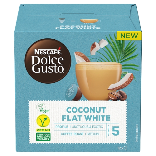Nescafe Dolce Gusto Plant-based Flat White Coconut Coffee Pods x 12