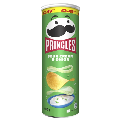 Pringles Sour Cream & Onion 165g PMP
