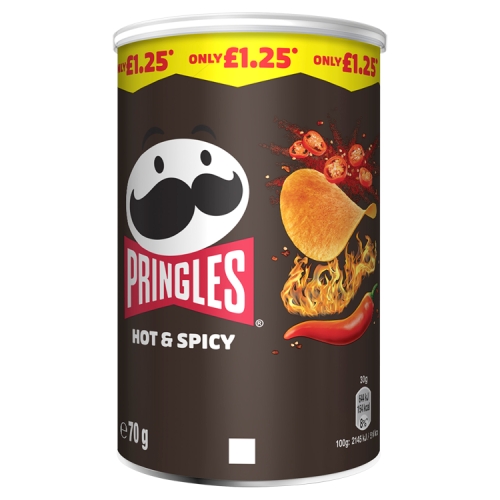 Pringles Hot & Spicy 70g PMP £1.25
