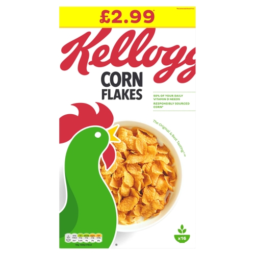 Kellogg’s Corn Flakes Cereal 500g PMP £2.99
