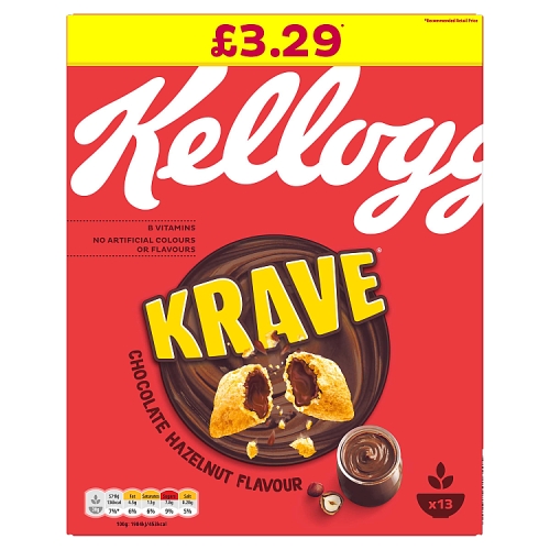 Kellogg’s Krave Chocolate Hazelnut Cereal 410g PMP £3.29