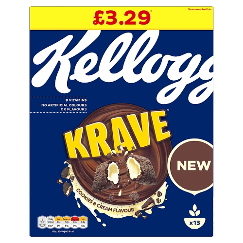 Kellogg’s Krave Cookies & Cream Cereal 410g PMP £3.29