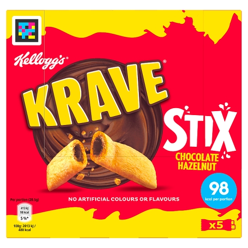Kellogg’s Krave Chocolate Hazelnut Stix Snack Bars 5×20.5g