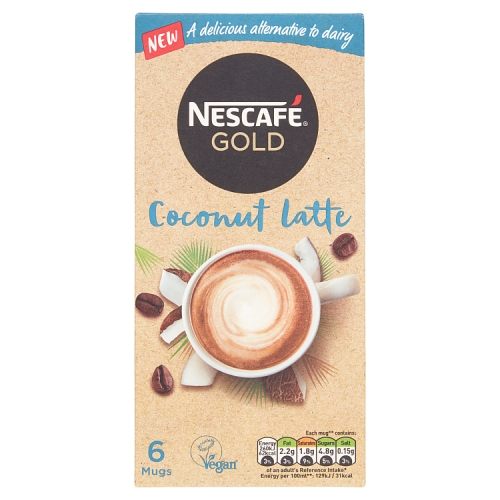 Nescafé Gold Coconut Latte Instant Coffee 6 x 15g (90g)