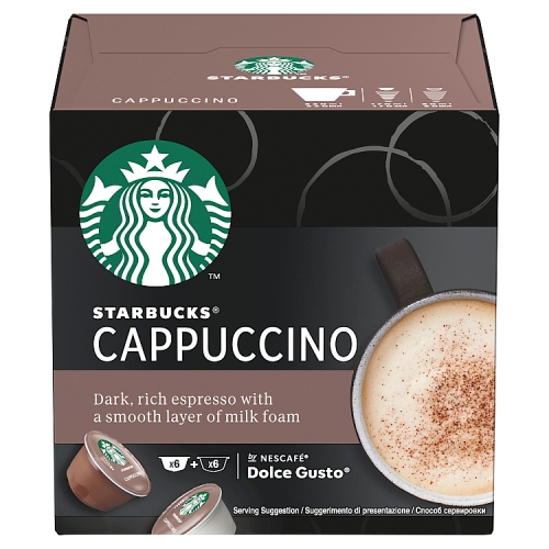 Starbucks by Nescafé Dolce Gusto Cappuccino Coffee Pods 12 Pods Per Box