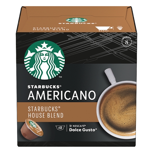 Starbucks by Nescafé Dolce Gusto House Blend Medium Roast Coffee Pods 12 Pods Per Box