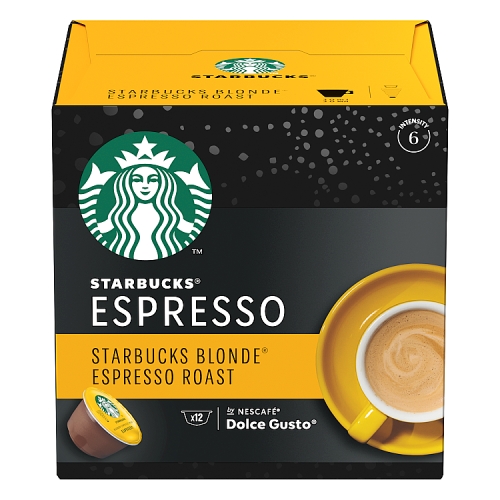 Starbucks Espresso Blonde Espresso Roast by Nescafe Dolce Gusto Coffee Pods x 12