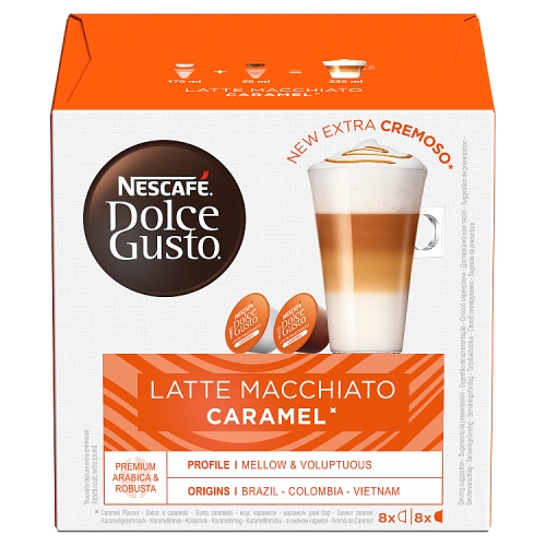 Nescafe Dolce Gusto Latte Macchiato Caramel Coffee Pods x 16