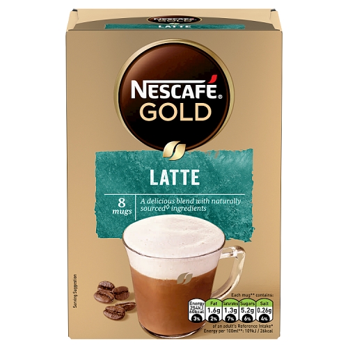 Nescafe Gold Latte Instant Coffee 8 x 15.5g Sachets