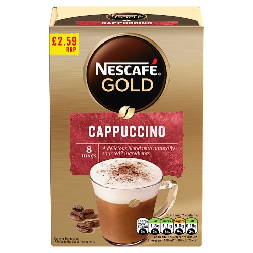Nescafe Gold Cappuccino Instant Coffee 15.5g x 8 Sachets £2.50 PMP