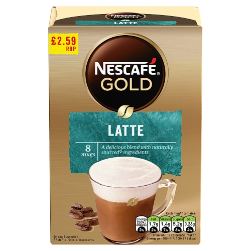 Nescafe Gold Latte Instant Coffee 15.5g x 8 Sachets £2.59 PMP