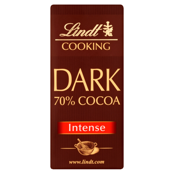 Lindt Dark Cooking Chocolate 70% Cocoa Intense 200g