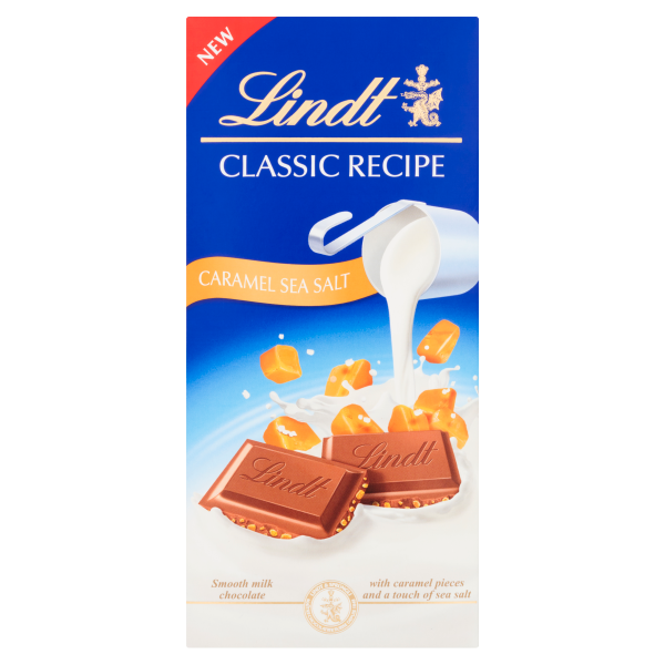 Lindt Classic Recipe Sea Salted Caramel Milk Chocolate Bar 100g