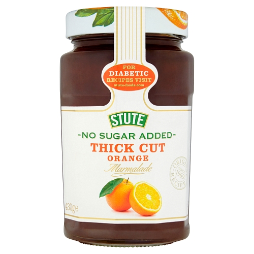 Stute No Sugar Added Thick Cut Orange Marmalade 430g