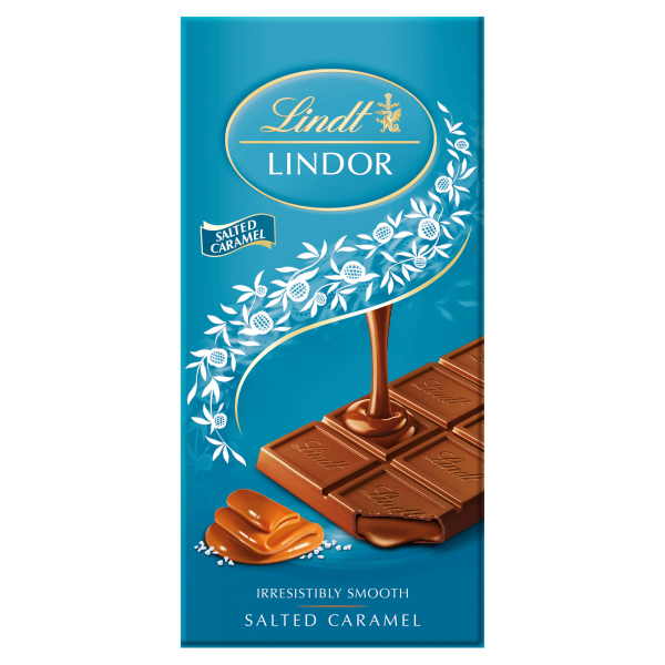 Lindt Lindor Salted Caramel Chocolate Bar 100g