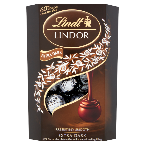 Lindt Lindor Extra Dark Chocolate Truffles Box 200g