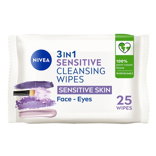 NIVEA 3in1 Sensitive Cleansing Wipes 25pcs