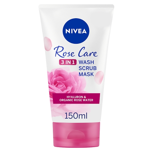 NIVEA Rose Care 3 in 1 Wash Scrub Mask 150ml