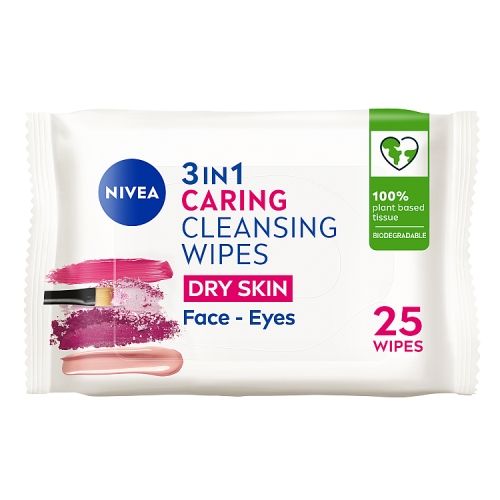 NIVEA 3in1 Caring Cleansing Wipes 25pcs