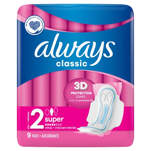 Always Classic Long Sanitary Towels (S2) Wings X9