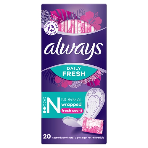 Always Daily Fresh Normal Wrapped Panty Liners x 20