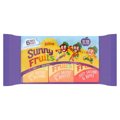 Whitworths Sunny Fruits Dried Fruit Snack Packs 6x28g
