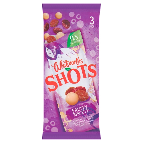 Whitworths Shots Fruity Biscuit 3x25g