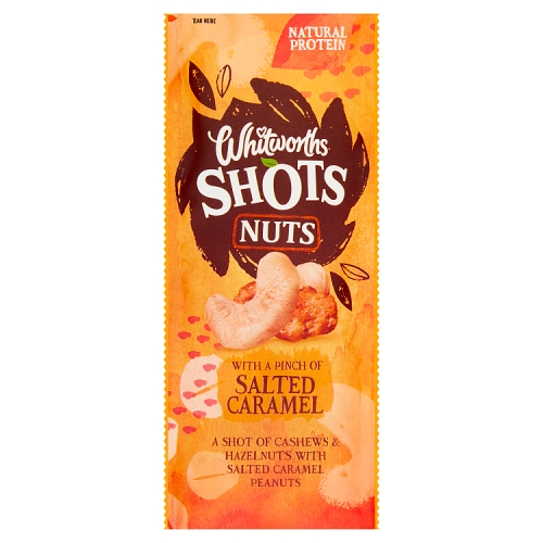 Whitworths Shots Nuts with a Pinch of Salted Caramel 25g