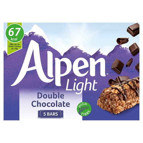 Alpen Light Cereal Bars Double Chocolate 5 x 19g