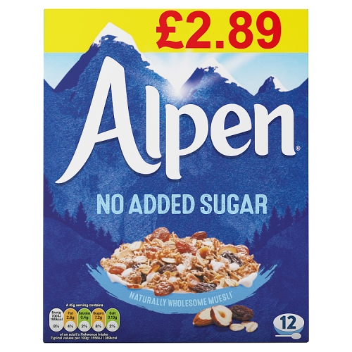 Alpen No Added Sugar 6x550g Case PM £2.89