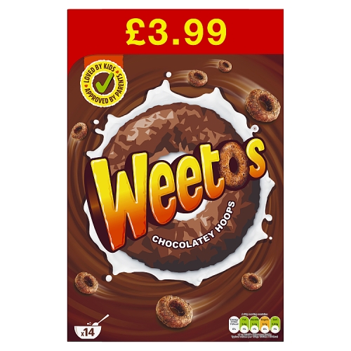 Weetos Chocolatey Hoops 8x420g case PM £3.99