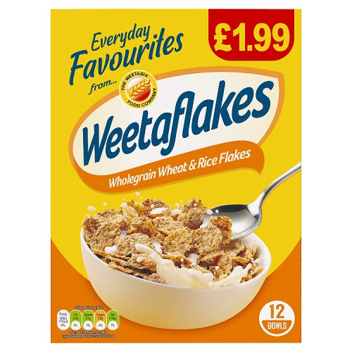 Weetabix Weetaflakes Wholegrain Wheat & Rice Flakes 375g PM £1.99